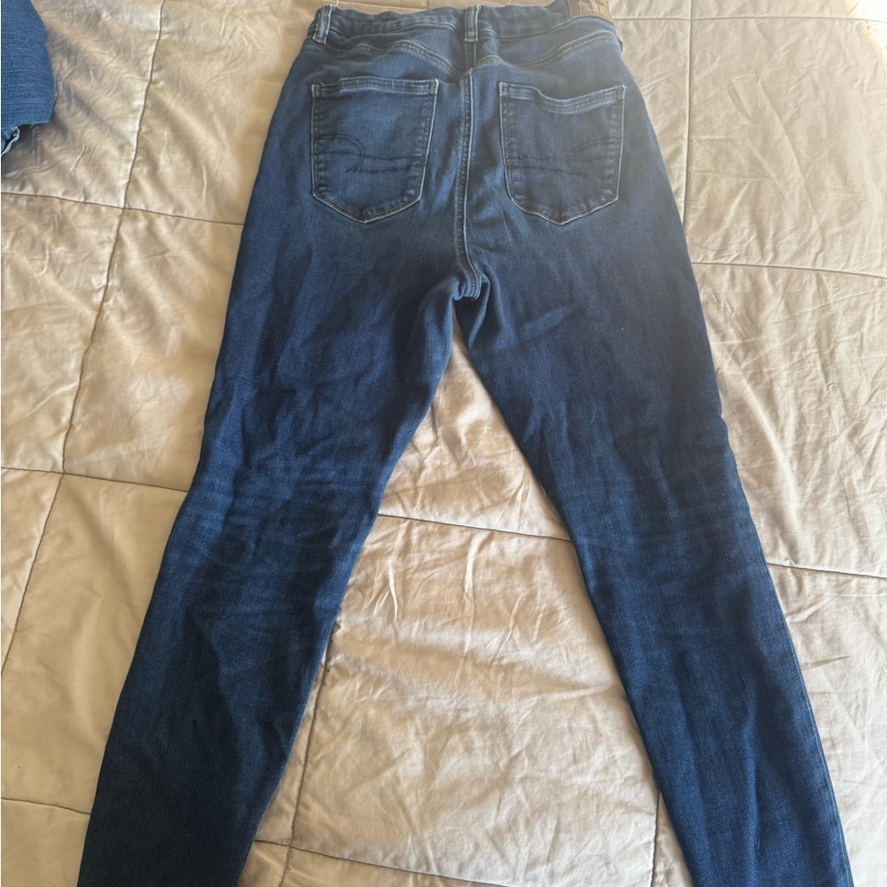 American Eagle Outfitters Dark Blue Skinny Jeans - Picture 2 of 5